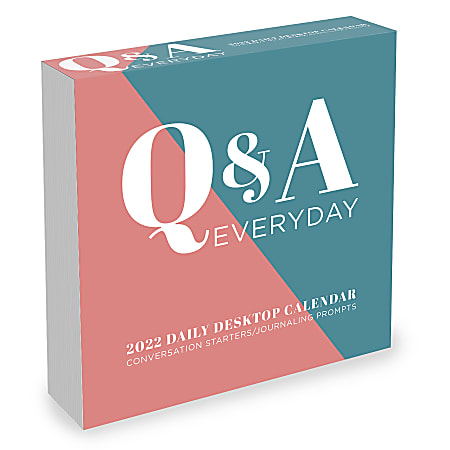 TF Publishing Arts & Entertainment Daily Desk Calendar, 5-1/4" x 5-1/4", Q&A, January To December 2022