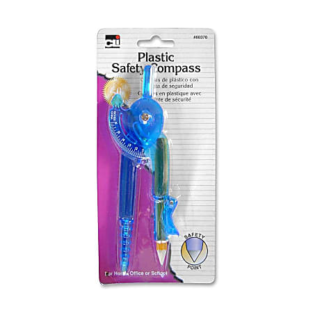 CLI Safety Point Plastic Compass - Plastic - Transparent Green