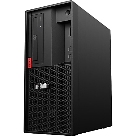 Lenovo ThinkStation P330 30C50024US Workstation - 1 x Intel Xeon Quad-core (4 Core) E-2124G 3.40 GHz - 16 GB DDR4 SDRAM RAM - 512 GB SSD - Tower - Raven Black - Windows 10 Pro for Workstations 64-bit - DVD-Writer - English (US) Keyboard - Ethernet