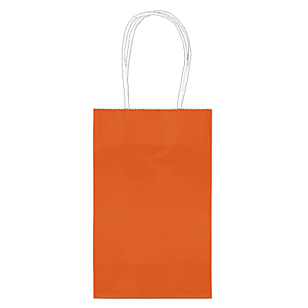Amscan Paper Solid Cub Gift Bags, Small, Orange