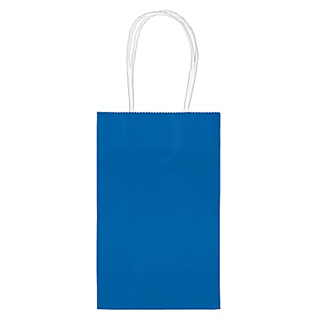 Amscan Paper Solid Cub Gift Bags, Small, Bright Royal Blue, Pack Of 40 Bags