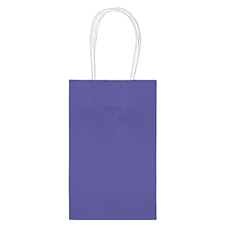 Amscan Paper Solid Cub Gift Bags, Small, Purple, Pack Of 40 Bags