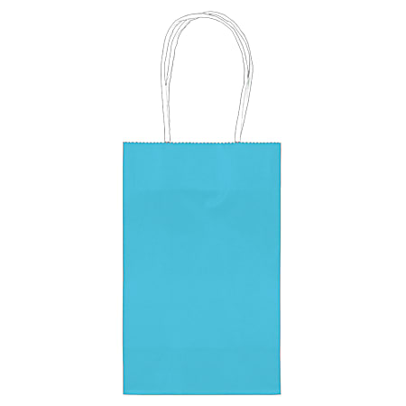 Amscan Paper Solid Cub Gift Bags, Small, Turquoise,