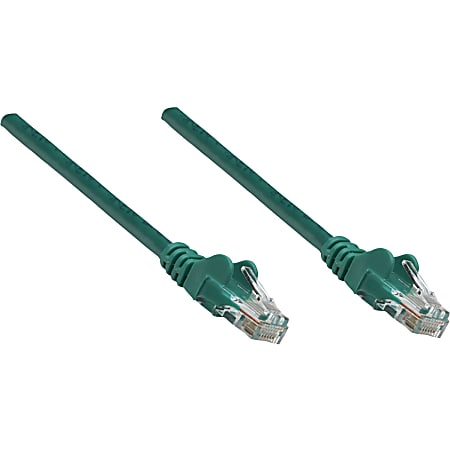 Intellinet Network Patch Cable, Cat5e, 2m, Green, CCA, U/UTP, PVC, RJ45, Gold Plated Contacts, Snagless, Booted, Lifetime Warranty, Polybag - 318990