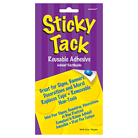 Amscan Sticky Tack 5.33 Oz Pack Of 5 Sticky Tacks - Office Depot