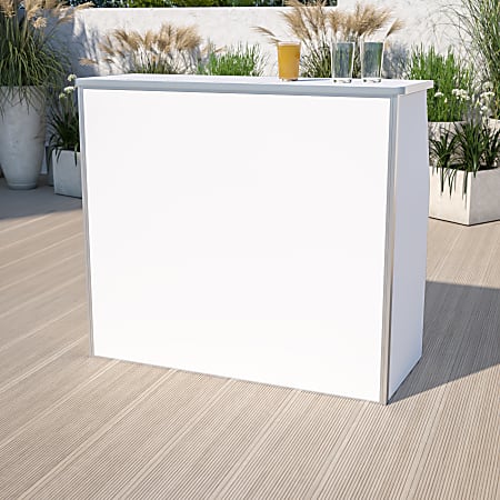 Flash Furniture Laminate Foldable Bar, White