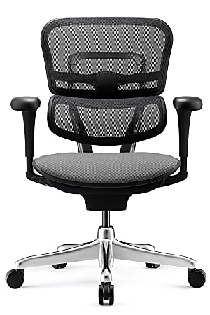 WorkPro&reg; 12000 V2 Series Ergonomic Mesh/Fabric High-Back Office Chair, Gray/Black, BIFMA Compliant