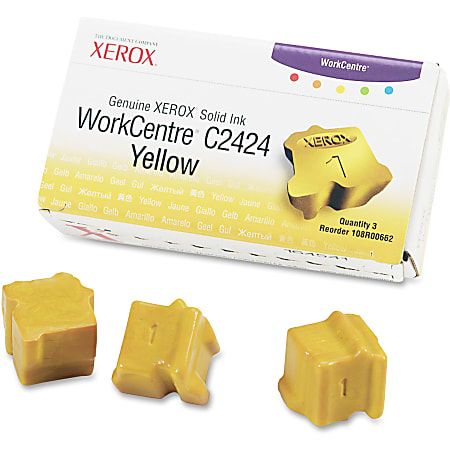 Xerox® 108R00662 Yellow Solid Ink Sticks, Pack Of 3