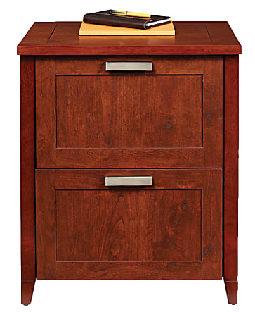 Realspace® Marbury 24-7/8"W Lateral 2-Drawer File Cabinet, Auburn Brown