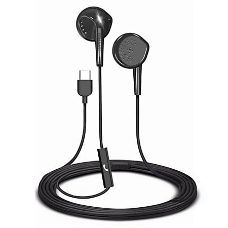 Maxell EB-96 USB-C Wired Earbuds With Mic, Black, 197338