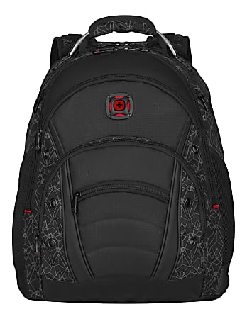 Wenger® Synergy Backpack With 16" Laptop Pocket, Black Reflective