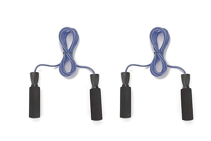 Mind Reader Adjustable Skipping Jump Ropes, 9', Blue, Pack Of 2 Jump Ropes