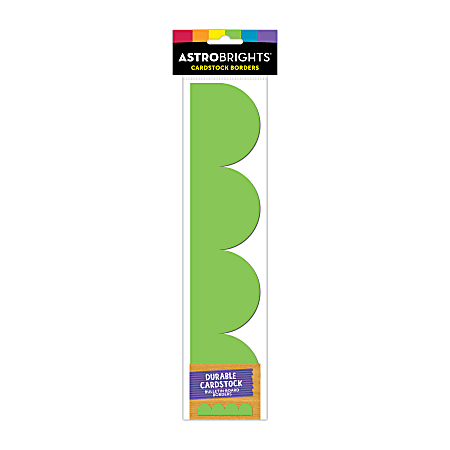 Astrobrights Bulletin Board Borders, 2" x 12", Martian Green, Pack Of 20 Borders