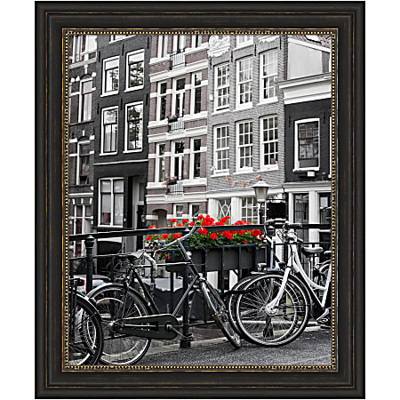 Amanti Art Narrow Picture Frame, 24" x 20", Matted For 16" x 20", Accent Bronze