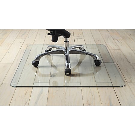 Lorell® Tempered Glass Chair Mat, 36" x 46", Clear