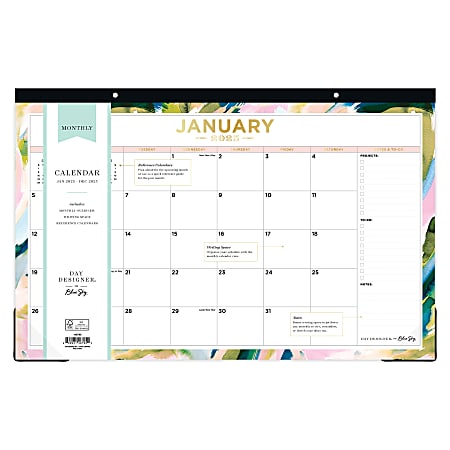 2025 Day Designer Monthly Desk Pad Calendar 17 x 11 Day Dream January ...