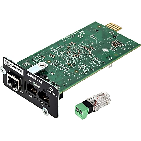 Vertiv Liebert IntelliSlot Unity-DP-Network Card - Remote Monitoring|Dual Protocol - Data Center Monitoring| Adapter| 10Mb LAN/100Mb LAN| RS-485 SNMP Modbus BACnet| Micro-USB Port