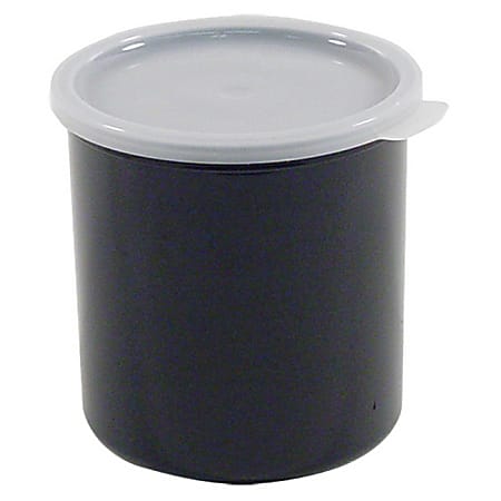 Cambro Crock With Lid, 2.7 Qt, Black