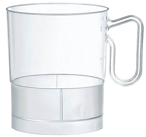 Amscan Plastic Coffee Cups, 8 Oz, Clear, 20 Cups Per Pack, Case Of 2 Packs