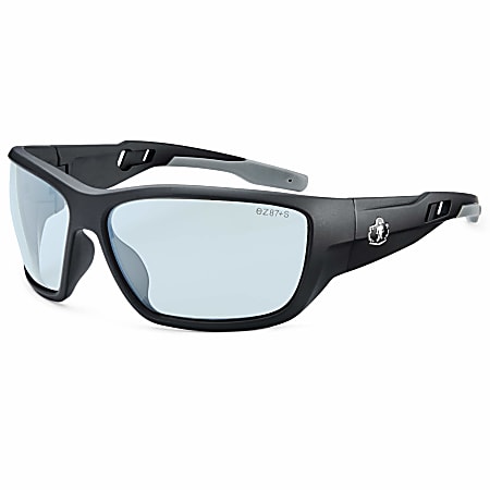 Ergodyne Skullerz® Safety Glasses, Baldr, Matte Black Frame, Indoor/Outdoor Lens