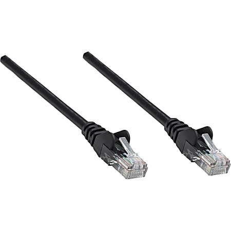 Intellinet Network Solutions Cat5e UTP Network Patch Cable, 14 ft (5.0 m), Black - RJ45 Male / RJ45 Male