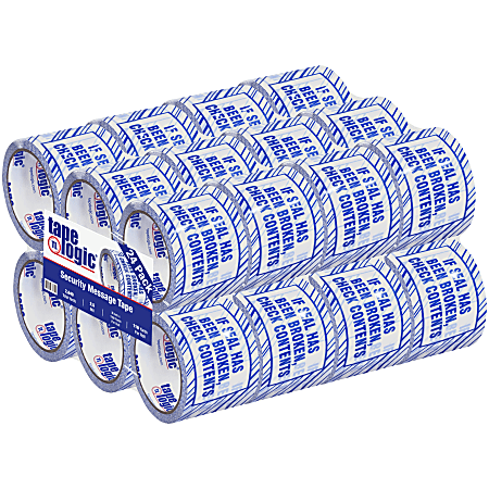 Tape Logic® Security Tape, If Seal Has Been?, 3" x 110 Yd., Blue/White, Case Of 24