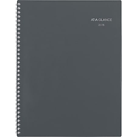 2025 AT-A-GLANCE® DayMinder® Weekly/Monthly Planner, 8-1/2" x 11", Gray, January To December, GC52007