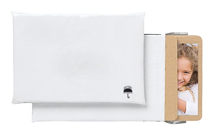 Office Depot® Brand Poly Photo Mailer, 6" x 9", White, Pack Of 3