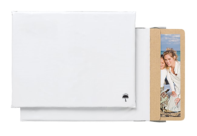 Office Depot® Brand Poly Photo Mailer, 9" x 12", White, Pack Of 3