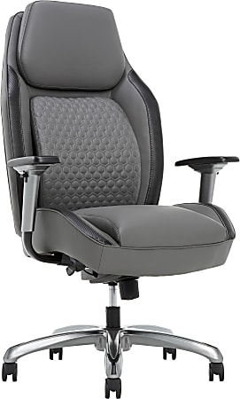 Shaquille O'Neal™ Zephyrus Ergonomic Bonded Leather High-Back Executive Chair, Gray