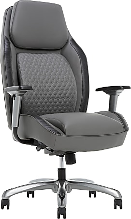 Office chair gray leather best sale