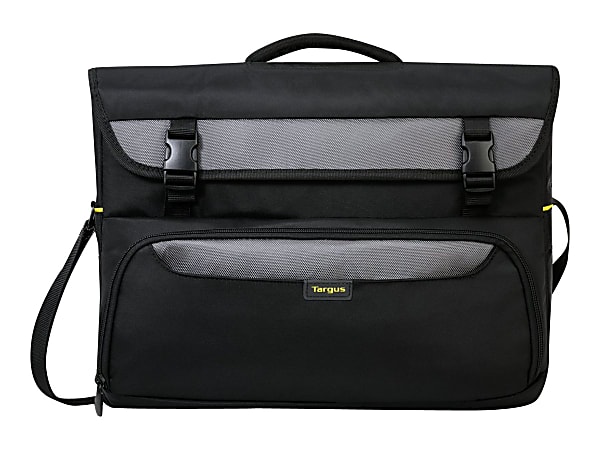 Targus® City Gear Messenger Bag With 17.3" Laptop Pocket, Black/Gray
