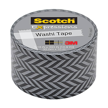Scotch® Expressions Washi Tape, 1 3/16" x 393", Zig Zag