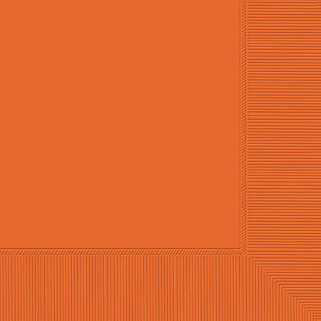 Amscan Lunch Napkins, 6-1/2" x 6-1/2", Orange Peel, 100 Napkins Per Pack, Case Of 4 Packs