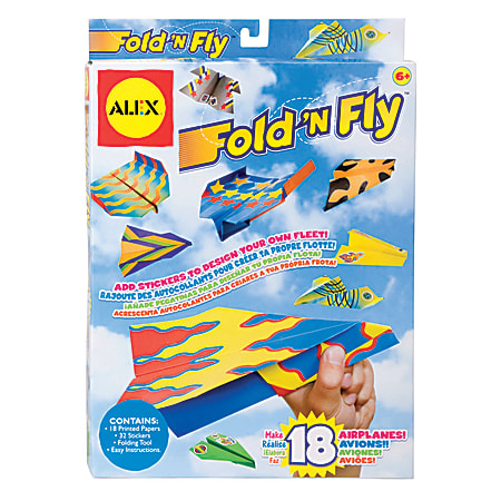 Alex by Panline Fold N Fly Paper Airplanes Kit