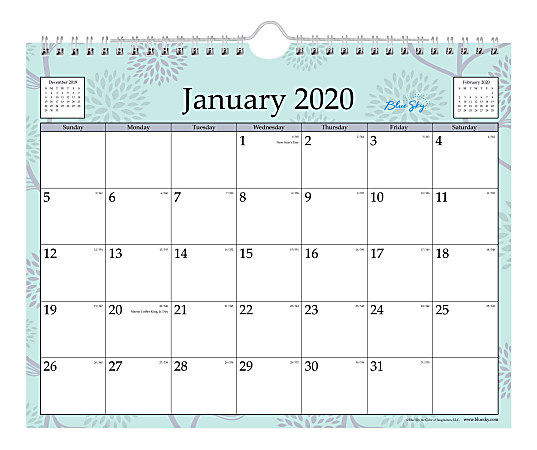 Blue Sky Life Note It 2026 Weekly & Monthly Planner - 7x9 Inch, Twin Wire Bound, With Storage Pocket & 50 Note Sheets, Marina Color - View #3