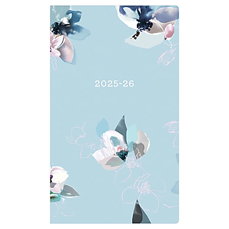 2025-2026 Blue Sky Soft Touch Monthly Planning Calendar, 3-5/8" x 6-1/8", Camellia, January To December, 150038
