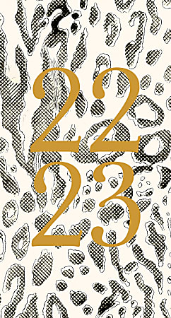 Willow Creek Press 2-Year Monthly Checkbook/Calendar, 3-1/2" x 6-1/2", Animal Print, January 2022 To December 2023
