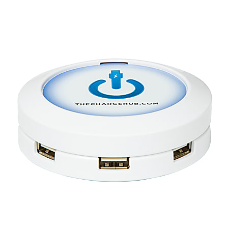 ChargeHub X7 7-Port USB Charger, Round, White, CRGRD-X7-002