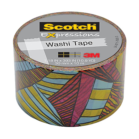 Scotch® Expressions Washi Tape, 1 3/16" x 393", Kaleidoscope