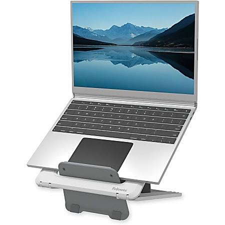 Fellowes Breyta Laptop Stand 9-1/4"W x 10-1/2"D x 1/2"H White, 0.50"H x 9.20"W x 10.50"D, White, For Notebook