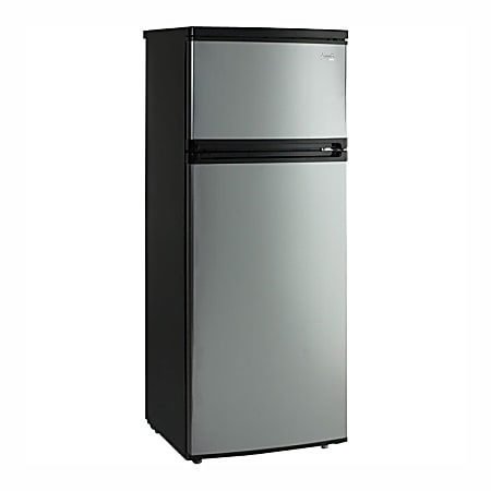 Avanti RA7316PST Refrigerator/Freezer - 7.40 ft³ - Reversible - 6 ft³ Net Refrigerator Capacity - 1.50 ft³ Net Freezer Capacity - 251 kWh per Year - Platinum