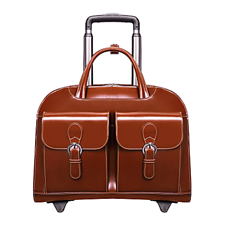 McKlein L-Series Davis Briefcase With 15" Laptop Pocket, Brown