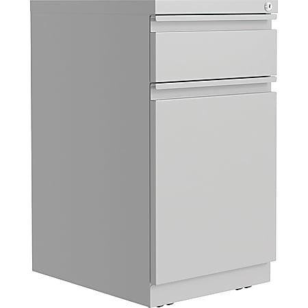 Lorell® Backpack 15"D Vertical Mobile Pedestal File Cabinet, Silver