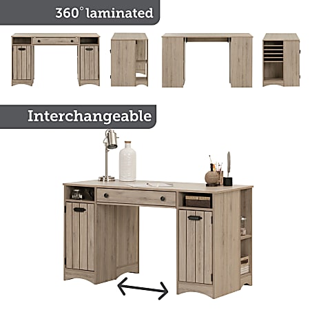 South shore artwork craft shop table with storage