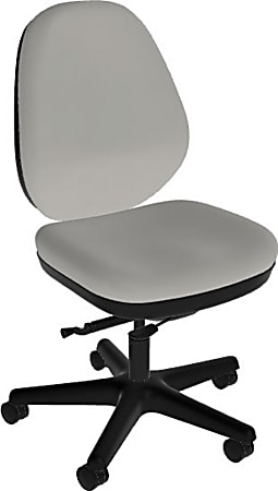 Sitmatic GoodFit Mid-Back Chair, Gray Polyurethane/Black