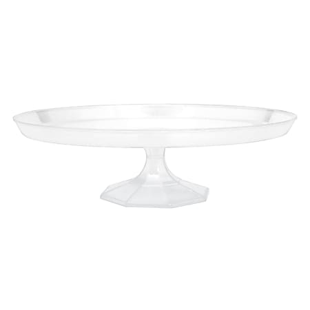 Amscan Plastic Dessert Stands, 11-3/4", Clear, Pack Of 3 Stands