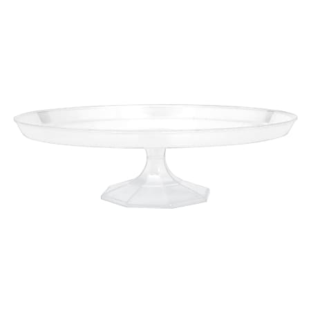 Amscan Plastic Dessert Stands, 13-1/2", Clear, Pack Of 3 Stands