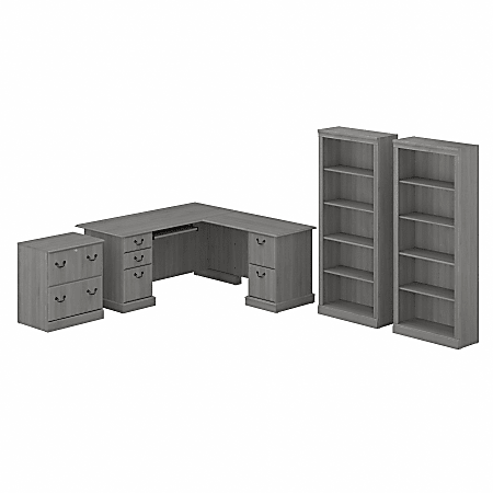 Office Depot, Corner Desk With Bookcase And File Cabinet