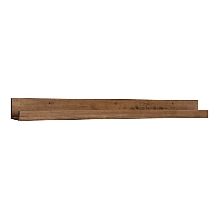 Kate And Laurel Levie Wall Shelf, 3-1/2”H x 42”W x 3-1/2”D, Rustic Brown